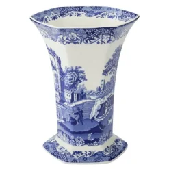Blue Italian vase 27 cm blå/hvit