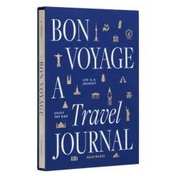 Bon Voyage reisejournal blå