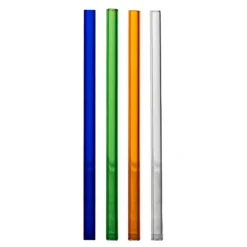 Boom sugerør 4 stk blå/grønn/amber/klar