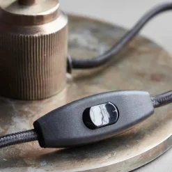 Boston bordlampe 42 cm antikk brun