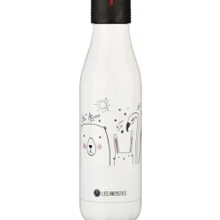 Bottle Up Design termoflaske 0,5L hvit/svart/rosa