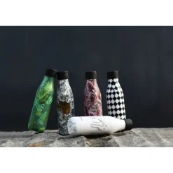 Bottle Up Design termoflaske 0,5L hvit/svart/rosa