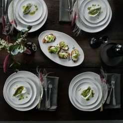 Boulogne tallerken flat 26,5 cm hvit