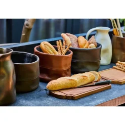 Brødkurv skinn cognac