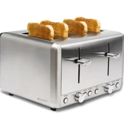 Brødrister 4 skiver rustfritt stål