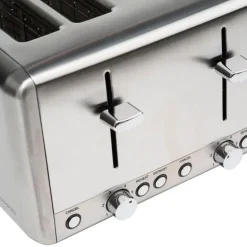 Brødrister 4 skiver rustfritt stål