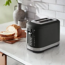 Brødrister 5KMT2109EBK 2 skiver brede spor cast iron black