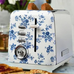 Brødrister 2-skiver China Rose blå/hvit