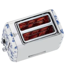 Brødrister 2-skiver China Rose blå/hvit