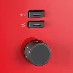 Brødrister TO63 2 skiver rød m/sølvkant