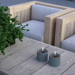 Breeze bordlykt 8 cm 2 stk lyseblå