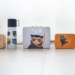 Brillebjørn koffertboks 16x14 cm lys blå