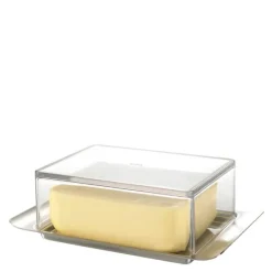 Brunch smørboks 16,3x9,9x5,2 cm stål/transparent