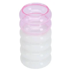 Bubble vase/lysestake 13,5 cm rosa