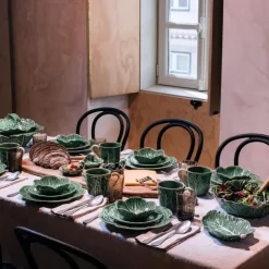 Cabbage serveringsfat kålblad 28 cm grønn