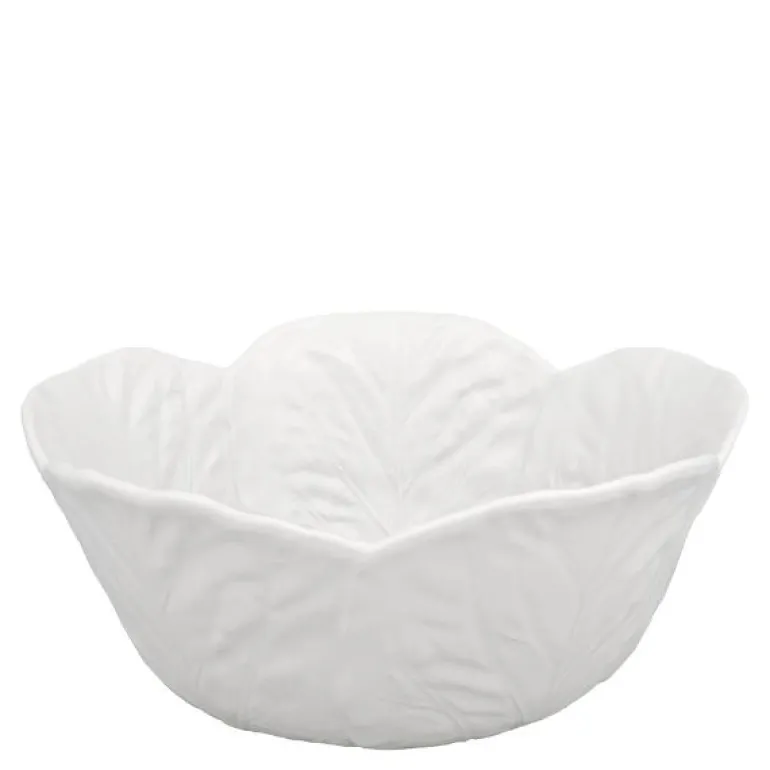 Cabbage skål kålblad 29,5 cm hvit