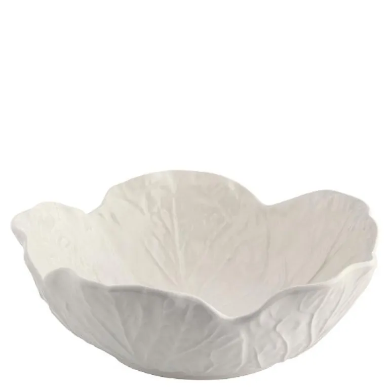 Cabbage skål kålblad 17,5 cm hvit