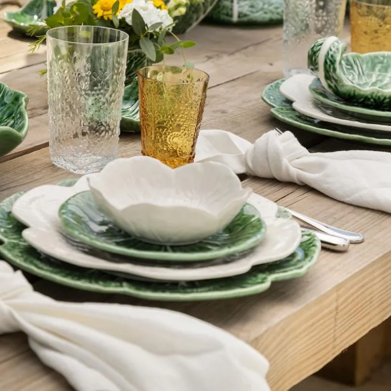 Cabbage skål kålblad 17,5 cm hvit