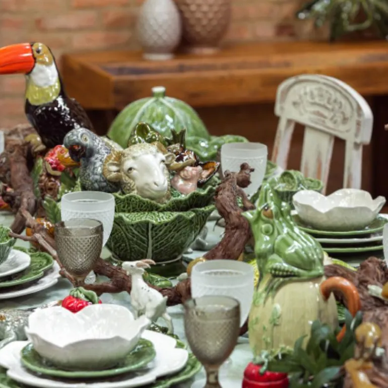 Cabbage skål kålblad 17,5 cm hvit