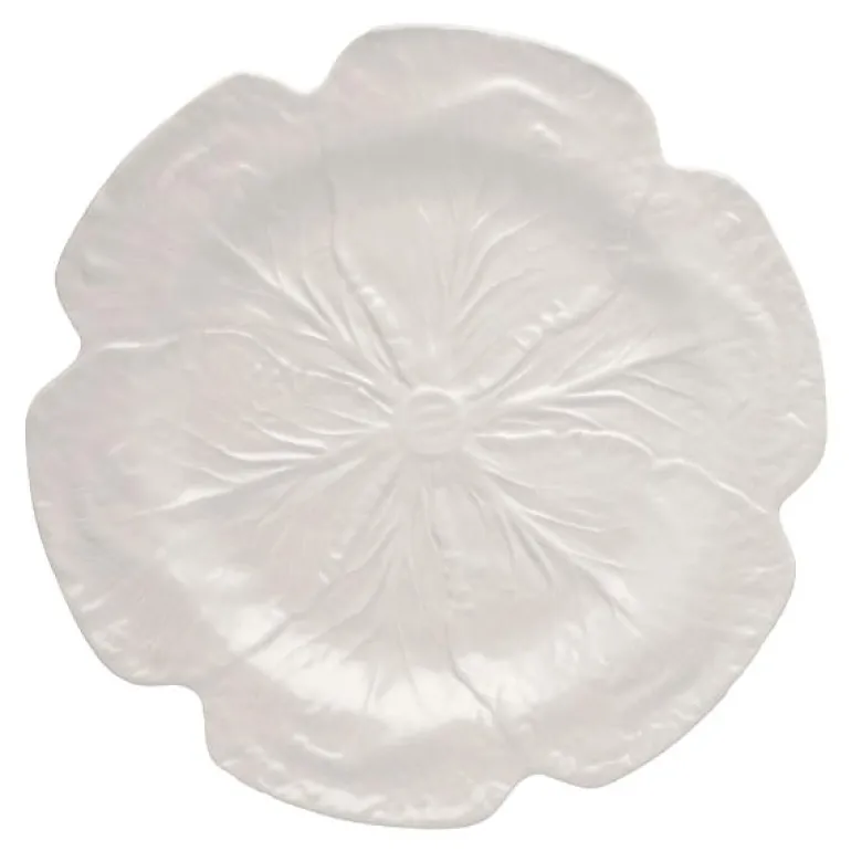 Cabbage tallerken kålblad 30,5 cm hvit