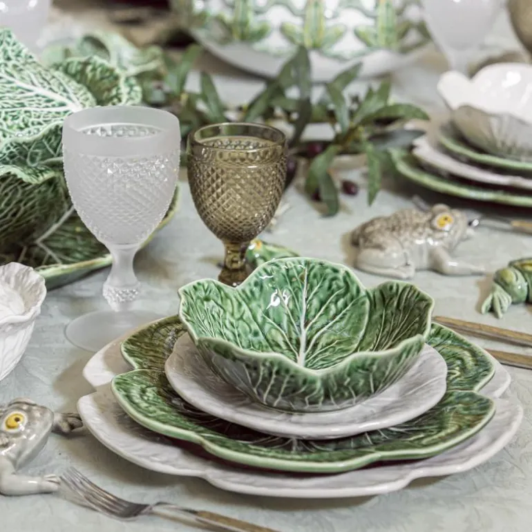 Cabbage tallerken kålblad 30,5 cm hvit