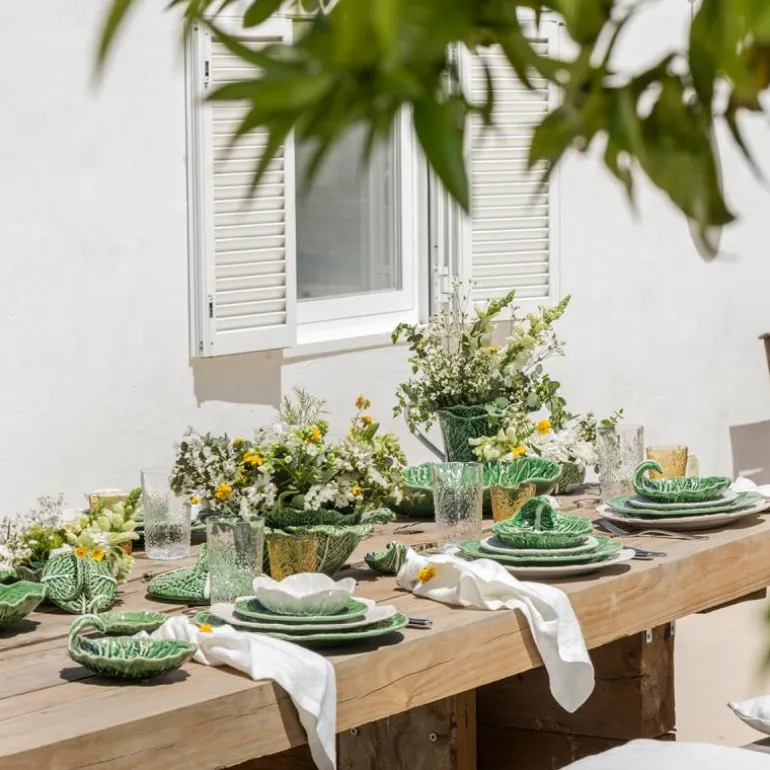 Cabbage tallerken kålblad 30,5 cm hvit