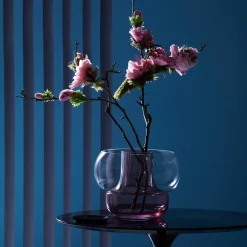 Cado vase H24 cm plomme