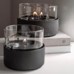 Café lykt 14 cm svart