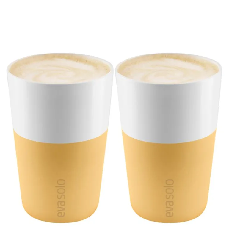 Caffé Latte krus 36 cl 2 stk golden sand