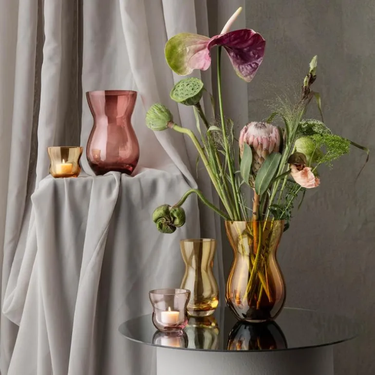 Calabas telyslykt Ø8,5 cm burgundy