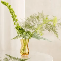 Calabas vase 16 cm amber