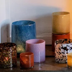 Calore vase/lyslykt M 15 cm petrol