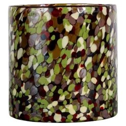 Calore vase/lyslykt 15x15 cm lime/svart