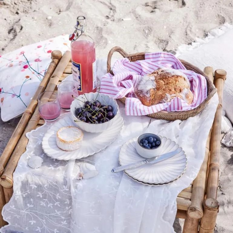 Camille serveringsfat 3x21 cm råhvit