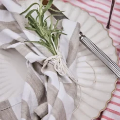 Camille tallerken 27 cm råhvit