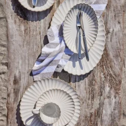 Camille tallerken 27 cm råhvit