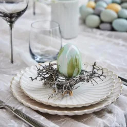 Camille tallerken 20,5 cm råhvit