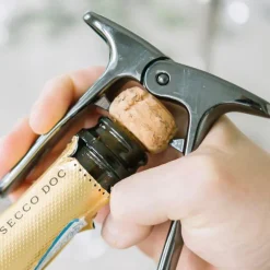 Carla champagneåpner 10x2 cm svart