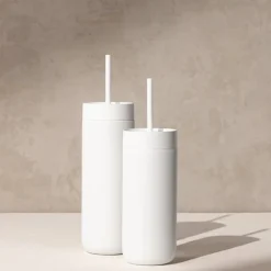 Carter Cold tumbler med sugerør 475 ml hvit