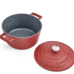 Cast Aluminium gryte 2,5L 21 cm rød