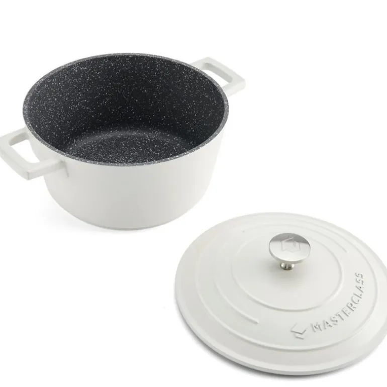 Cast Aluminium gryte 2,5L 21 cm krem