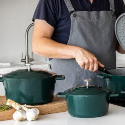 Cast Aluminium gryte 2,5L 21 cm hunter green