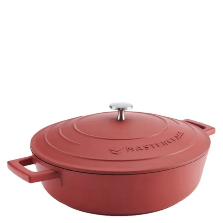 Cast Aluminium lav gryte 4L 29 cm rød