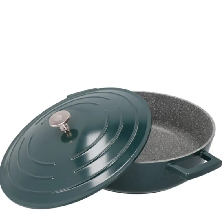 Cast Aluminium lav gryte 4L 29 cm hunter green