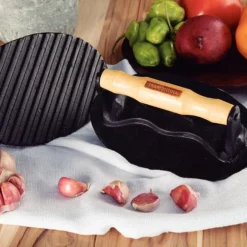 Cast iron grillpresse 17,5x11,2 cm svart