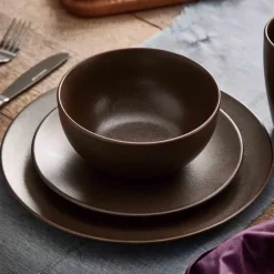 Ceramic workshop skål 15 cm kastanje