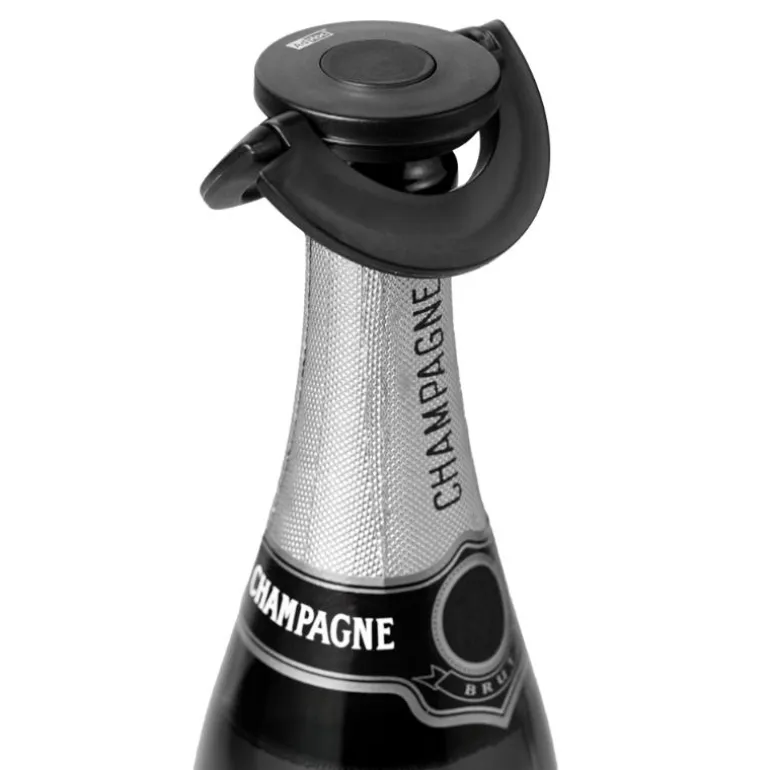Champagnestopper 8 cm svart plast