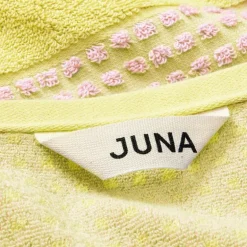 Check håndkle 70x140 cm gul/rosa