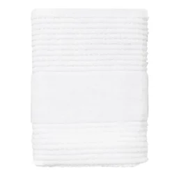 Check håndkle 50x100 cm hvit