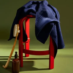 Check håndkle 70x140 cm marineblå